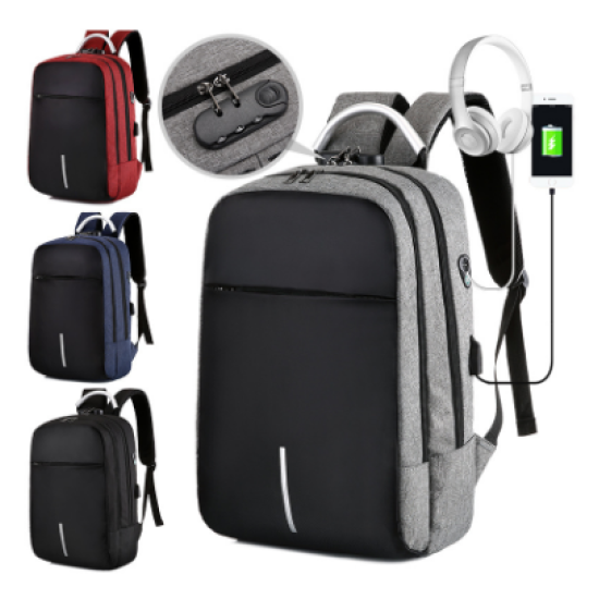 Computer Bag with Usb Charging Port and Built-In Headphone Jack Port YST-201027-22