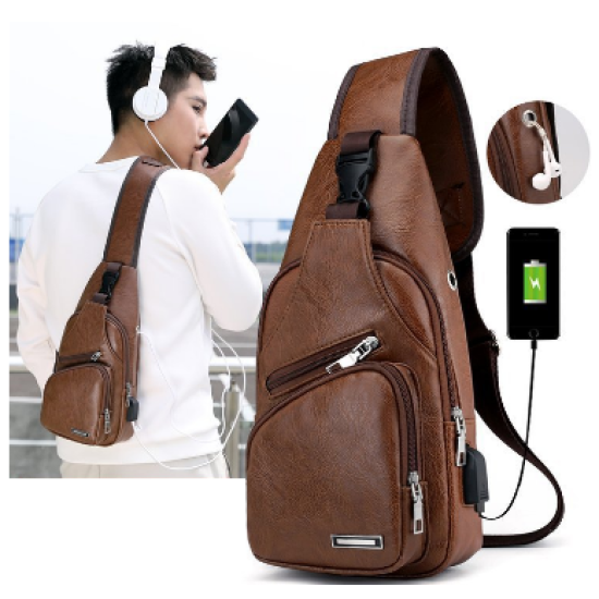 Computer shoulder / Crossbody Bag with Usb Charging Port and Built-In Headphone Port YST-201027-29