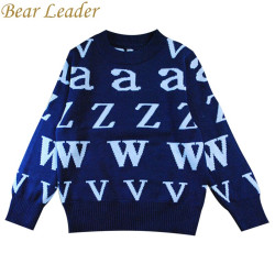 Bear Leader Kids Sweaters Top Sweater Girls Lovely Pattern Full Sleeves Children Sweaters Toddler girl clothes - az1111 blue, 7 YSTE-12739