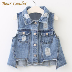 Bear Leader Children Clothing Outerwear&Coats 2019 New Autumn Baby Girl Clothes Sleevele Animal Graffiti Print for Grils Jackets - AZ1001 blue, 7T YSTE-12910