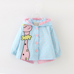 Bear Leader Baby Girls Coats 2019 New Spring Baby Jackets Hooded Graffiti Printing Baby Outerwear&Coats Kids Children Clothing - AX061 Blue, 18M YSTE-12936