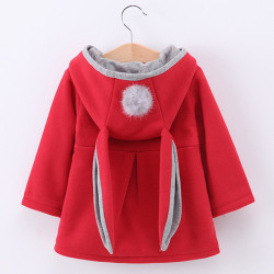 Bear Leader Girls Coat 2019 Autumn Winter Baby Girls Coat Jacket Rabbit Ear Hoodie Casual Outerwear Jacket for Girls - APP007-Red, 12M YSTE-13191