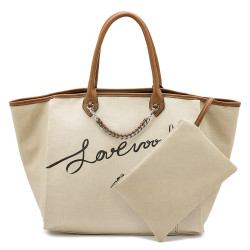 Handbag women big shopping bag canvas PU leather purses and handbags female tote school bags for women 2019 bag set Lovevook - Khaki, China, Large(Max Length>50cm) YSTE-17040