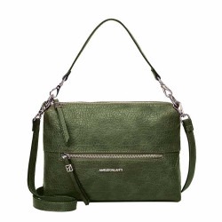 AMELIE GALANTI Women's Bag Shoulder & Handbags Convenient and Practical Medium Size Ladies Leather Bag - Green, Russian Federation YSTE-18140