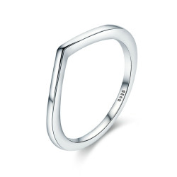 BAMOER 100% 925 Sterling Silver Water Droplet Clear CZ Finger Rings for Women Wedding Engagement Jewelry Girlfriend Gift PA7649 - 6, PA7647 YSTE-18271