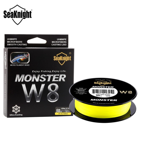 SeaKnight 500M / 546YDS MONSTER W8 Braided Fishing Lines 8 Weaves Wire Smooth PE Multifilament Line for Sea Fishing 20-100LB YSTE-21616