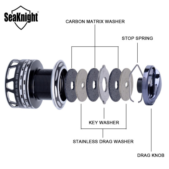 SeaKnight GA 2000 3000 4000 Spinning Fishing Reel 13BB 5.1 5.5:1 New Design Worm Shaft Structure Quality Carbon Fiber Tackle 1PC YSTE-21992
