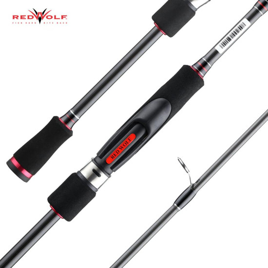 Original RedWolf TAV Spinning Casting Lure Fishing Rod 1.98M 2.13M 2.44M Carbon Material M MH ML Power 3 Tips Rod With EVA Grip YSTE-22262
