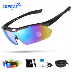 Copozz Polarized Cycling Glasses Outdoor MTB Mountain Goggles Eyewear Bicycle Sun Glasses Bike Sport Sunglasses Myopia 5 Lens YSTE-22847