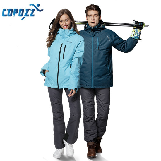 COPOZZ Ski Pants Professional Winter Snowboard Pants Women and Men Outdoor Sports Pantalon Ski Femme Hiking Camping Trousers YSTE-22995
