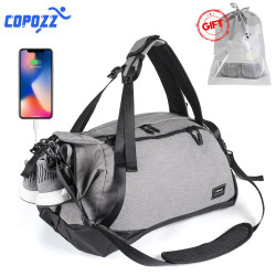 COPOZZ Gym Bag USB Charging Shoe Compartment 35-55L Capacity for Women Fitness Yoga Teenager Men Backpack Travel Mochila Leisure YSTE-23089