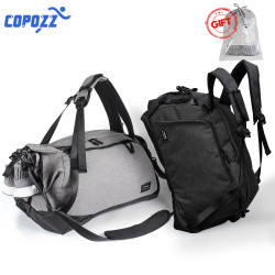 COPOZZ Sport Gym Bag 35-55L with Shoes Compartment Waterproof Bag Unisex Backpack Crossbody Support Durable Fitness Travel Bags YSTE-23121