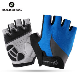 RockBros Cycling Non-Slip Breathable Bike Bicycle Gloves Men Women Summer Bicycle Short Gloves Cycle Gel Pad Half Finger Gloves YSTE-23452