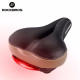 ROCKBROSBike Taillight Cushion Saddle For MTB Bike Leather Rail Hollow Gear Soft Bicycle Part Cycling Seat Saddle Cover 3 Style YSTE-23662