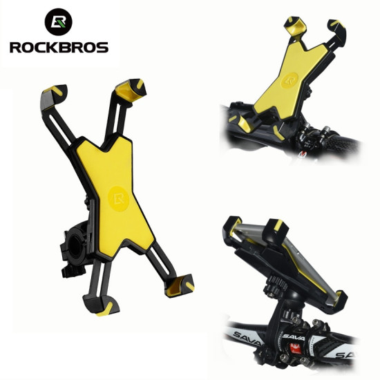 ROCKBROS Universal Cycling Bike Phone Stand PVC Bicycle Handlebar Phone Mount Holder Adjustable For Cellphone Bike Accessories YSTE-23818