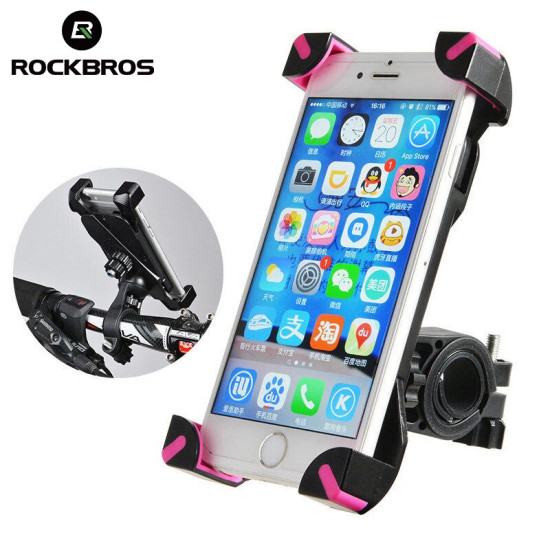 ROCKBROS Universal Cycling Bike Phone Stand PVC Bicycle Handlebar Phone Mount Holder Adjustable For Cellphone Bike Accessories YSTE-23818