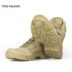 FREE SOLDIER Outdoor Sports Tactical Camping Shoes Men's Boots For Climbing Breathable Lightweight Mountain Boots Hiking Shoes YSTE-23995