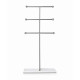 Umbra Trigem Hanging Jewelry Organizer – 3 Tier Table Top Necklace Holder and Display, White/Nickel YSTE-2403