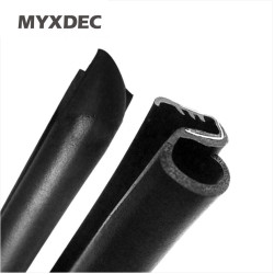 2Pcs/Lot Car Sound Insulation Rubber Sealing Strip For B Pillar Noise Windproof Door Rubber Seal Strip Car Styling With 3M Glue YSTE-24507