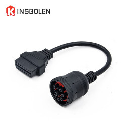 Deutsch J1939 9pin to 16pin Truck Cable J1939 9 pin to OBDII/OBD2 16 PIN Female diagnosctic tool connector YSTE-24861