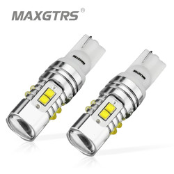 2x T10 194 W5W CREE Chip Led White/Yellow 25W 50W With Len Projector Aluminum Case Bulbs DRL Car Interior Reverse Source Light YSTE-24925