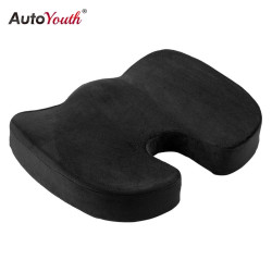 AUTOYOUTH Seat Cushion Pad Black Coccyx Orthopedic Seat Cushion Lumbar Support Comfort Memory Foam Pad For Chair Car Office Home YSTE-25095