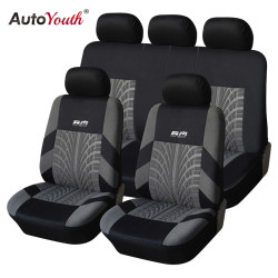 AUTOYOUTH Hot Sale 9PCS and 4PCS Universal Car Seat Cover Fit Most Cars with Tire Track Detail Car Styling Car Seat Protector YSTE-25357