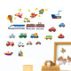Cartoon Trucks Tractors Cars Wall Stickers Kids Rooms Vehicles Wall Decals Art Poster Photo Wallpaper Home Decor Mural Decal YSTE-25779