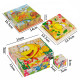 3D Puzzle Cube Kids Educational Toys for Children Wooden Jigsaw Six Face Painting Building Puzzle Animals YSTE-25915