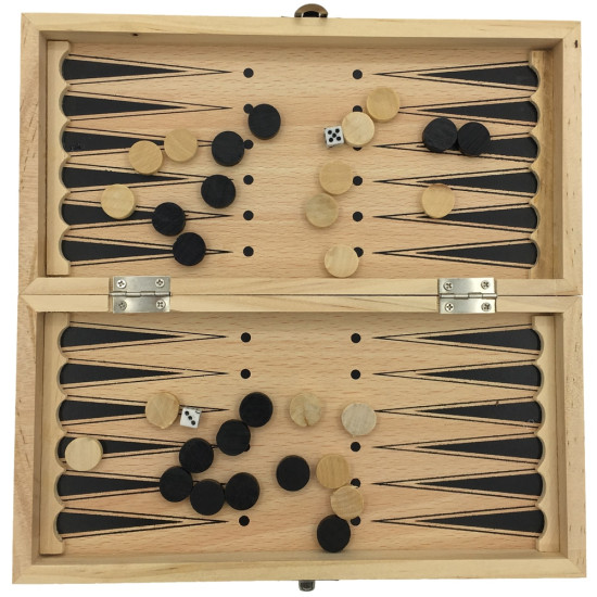 Portable Travel Games Chess & Checkers & Backgammon 3 in 1 Set Without Magnetic Board Size : 23.7 cm x 23.7 cm Outdoor Game Gift YSTE-26186