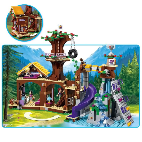 739pcs Friends Adventure Camp Tree House Building Blocks Compatible legoing city girl figure Bricks Educational Toy For Children YSTE-26249