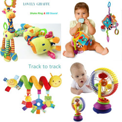 Soft Baby Toys 0-12 Months Musicical Crib Bed Stroller Toy Spiral kids Toys For newborns Education Toys toddler Bed Bell rattles YSTE-26574
