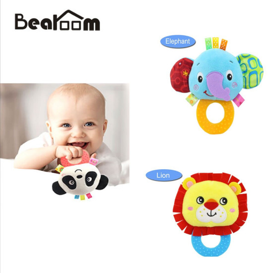 Bearoom Cute Baby Rattles Mobiles Soft Animal Teether Toys BB Shake Hand Toy Stroller Oyuncak 0-12 Months Baby Educational Toy YSTE-26655