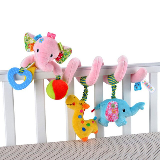 Early Development Soft Infant Crib Bed Stroller Toy Spiral Baby Toys For 0-12 months Newborns Car Seat Hanging Bell Rattle Toy YSTE-26751