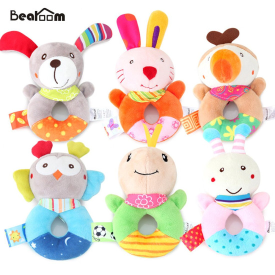 Bearoom Rattle Mobile Toys Lovely Cartoon Toys For Baby Soft Stroller Toy Musical Mobile Baby Bell Early Learning Newborn Toys YSTE-26923
