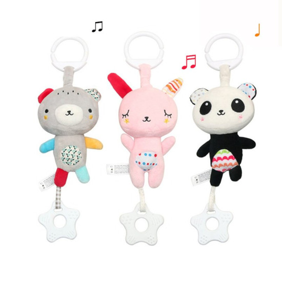 Newborn Baby Plush Stroller Toy Baby Rattles Mobiles Cartoon Animal Hanging Bell Educational Baby Toys for 0-12 Months Speelgoed YSTE-27076