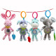 Baby Rattles Stroller Hanging Soft Toy mobile Bed Cute Animal Doll Elephant Rabbit Dog Baby Crib Hanging Bell Toys for 0-12month YSTE-27156