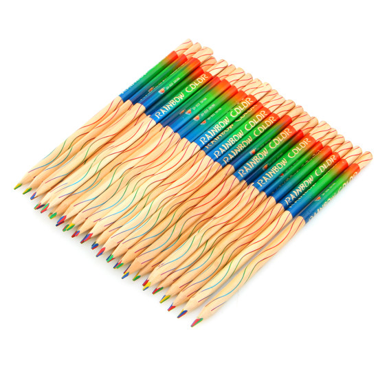 Rainbow Color Wooden Pencils Set YSTE-27385
