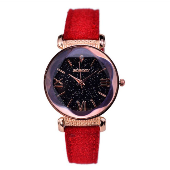 Women's Stars Printed Leather Watch YSTE-27538