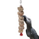 2018 Natural Wooden Birds Parrots Toys Training Peck Chew Hanging Cage Concave Convex birds accessoires YSTE-29691