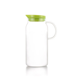 SAMADOYO Simple Design Hot Sale Large Glass Jug with Filter Lid 1300ml,Ice Water Bottle,Modern Tea Infuser Bottle - Green YSTE-30291