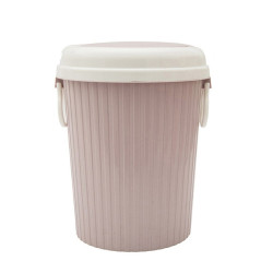 Portable Trash Can Garbage Bin Swing Lid Home Kitchen Waste Basket LXY9 - Pink - S YSTE-30354
