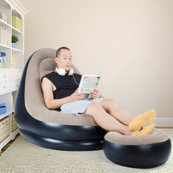 Large Inflatable Sofa Chair Bean Bag Flocking PVC Garden Lounge YSTE-31034
