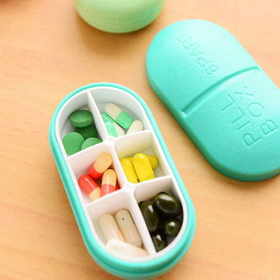 Mini Pill Box Foldable Container Drug Tablet Storage Travel Case YSTE-31319