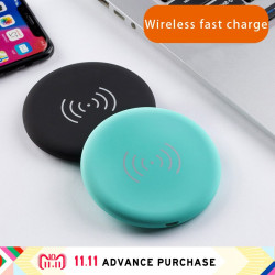 colorful mini wireless charger for phone qi samsung huawei iphone X charging quick charge fast auto universal without wire YSTE-31473
