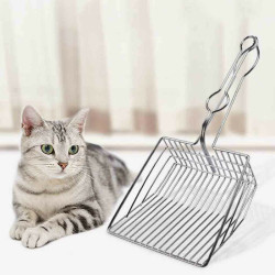 Cat Stainless Steel Metal Pooper Scoopers Pets Litter Sand Shovel Pet Shit Artifact Dogs Waste Shovel Cleaning Scoop Supplies YSTE-31544