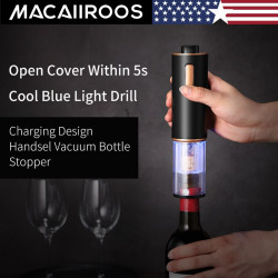 Macaiiroos High Quality Creative Wine Electric Bottle Opener Durable And Convenient 6 Seconds & Bottle Opened YSTE-31850