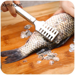XMT-HOME Kitchen tools manual fish scaler fishing scalers fish cleaning  knife cleaner tweezers for fish cleaning 1 pc YSTE-32904