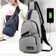 Male Shoulder Bags USB Charging Crossbody Bags Men Anti Theft Chest Bag YSTE-33528