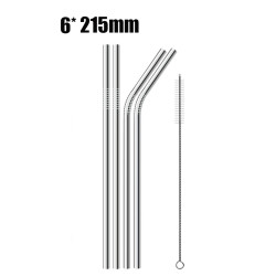 Metal Drinking Straws With Cleaning Brushes Set - 1 YSTE-3370